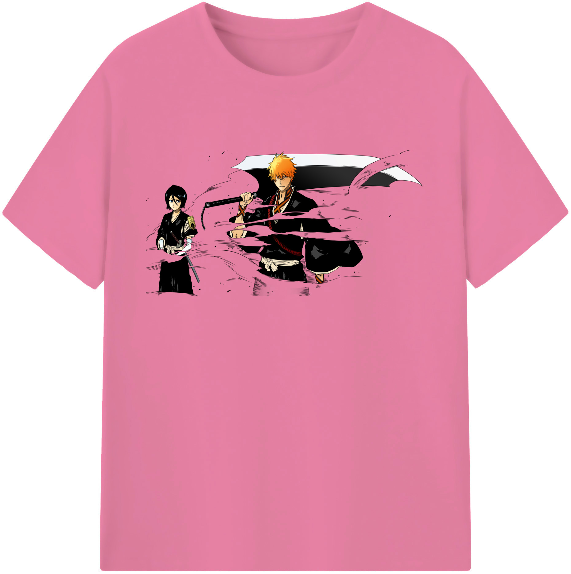 （画像用） ブリーチ 黒崎一護（くろさき いちご）BLEACH Kurosaki Ichigo 綿100％半袖Tシャツ（フロントプリント）